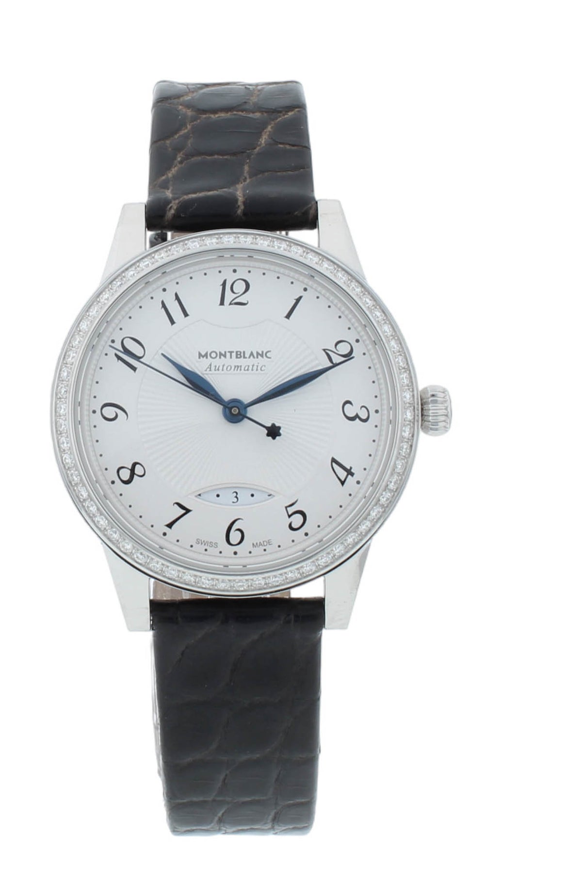Montblanc Boheme 30mm Auto Stainless Steel Diamond Bezel Ladies Watch 111057