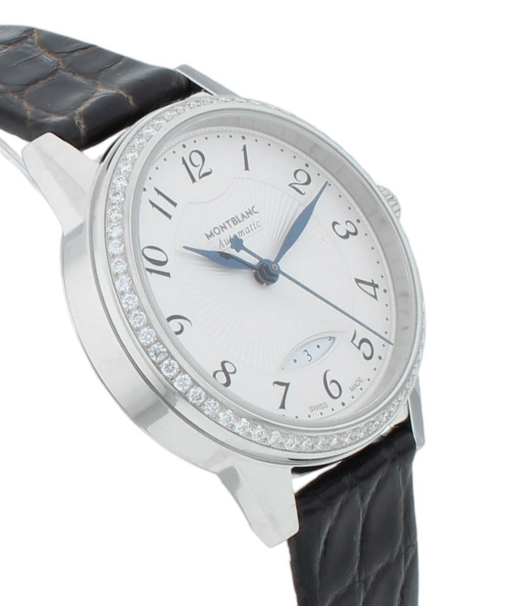 Montblanc Boheme 30mm Auto Stainless Steel Diamond Bezel Ladies Watch 111057