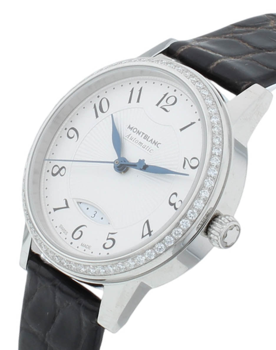 Montblanc Boheme 30mm Auto Stainless Steel Diamond Bezel Ladies Watch 111057