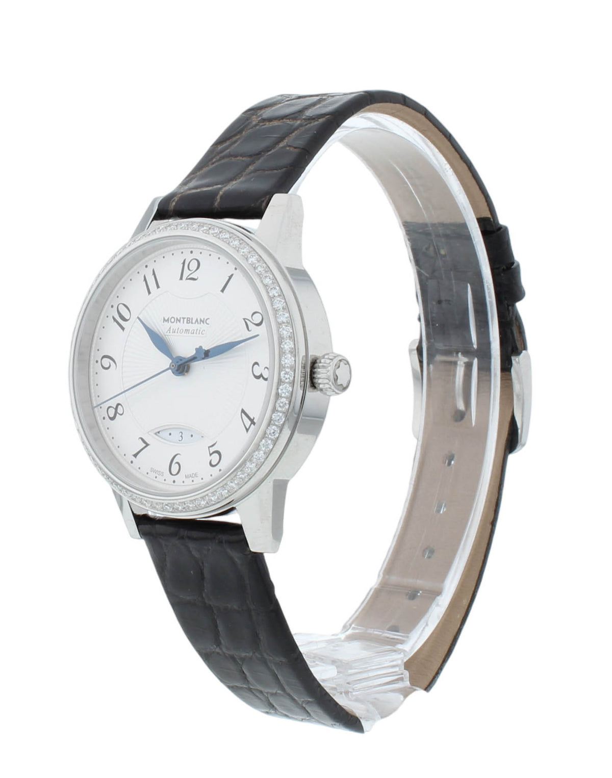 Montblanc Boheme 30mm Auto Stainless Steel Diamond Bezel Ladies Watch 111057