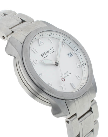 Bremont Solo 37 Stainless Steel White Dial Automatic Mens Watch SOLO37-SI-R-S