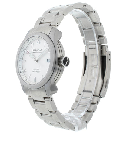 Bremont Solo 37 Stainless Steel White Dial Automatic Mens Watch SOLO37-SI-R-S