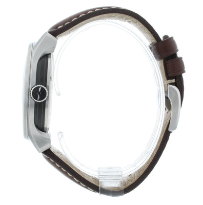 Bremont Solo 43mm Automatic Steel White Dial Brown Strap Men's Watch SOLO43-WS-H
