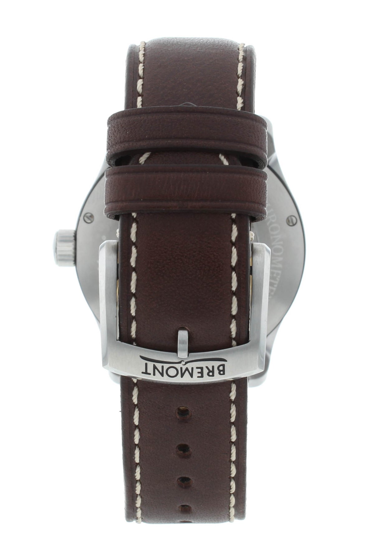 Bremont Solo 43mm Automatic Steel White Dial Brown Strap Men's Watch SOLO43-WS-H
