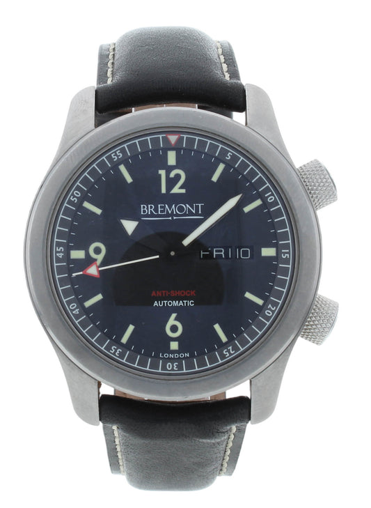 Bremont U-2 43mm Black Dial Automatic Day/Date Stainless Steel Men's Watch U2-H