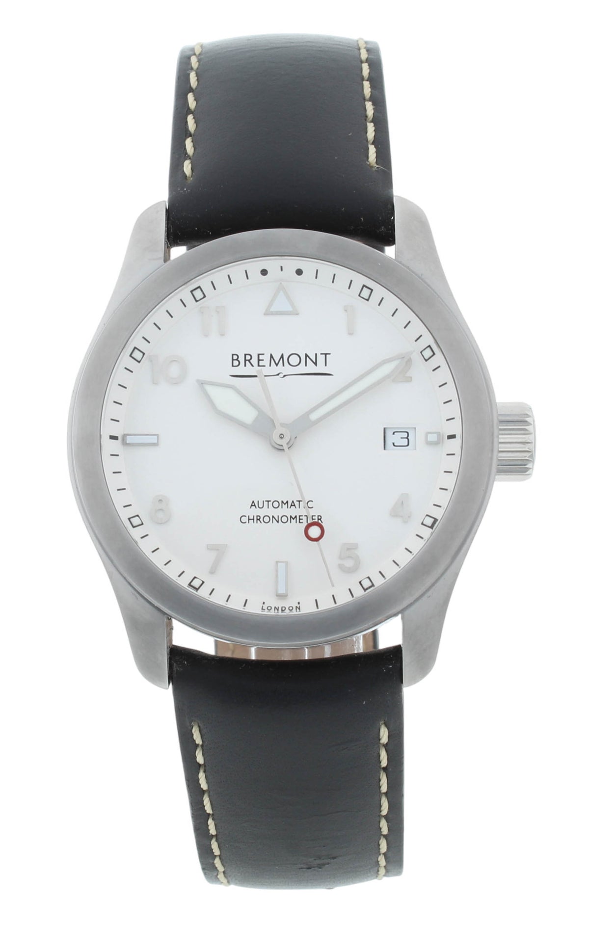 Bremont Solo 37 Stainless Steel White Dial Automatic Mens Watch SOLO37-SI-R-S