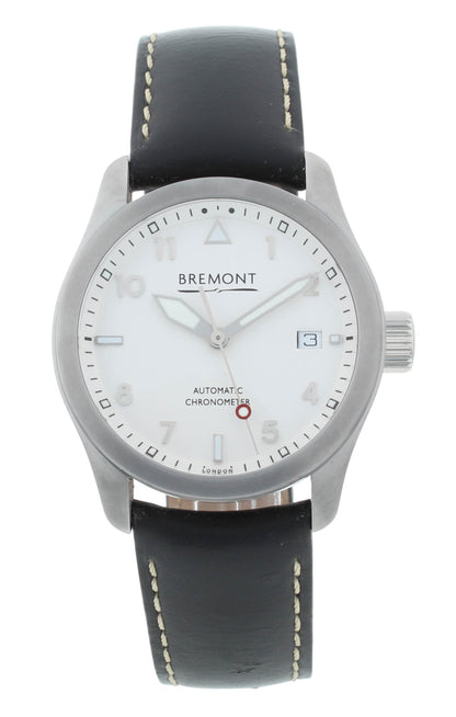 Bremont Solo 37 Stainless Steel White Dial Automatic Mens Watch SOLO37-SI-R-S