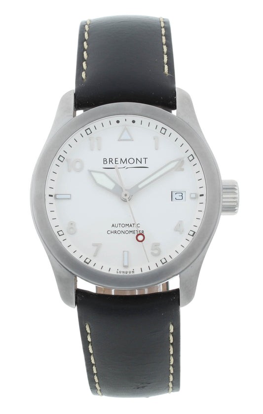 Bremont Solo 37 Stainless Steel White Dial Automatic Mens Watch SOLO37-SI-R-S