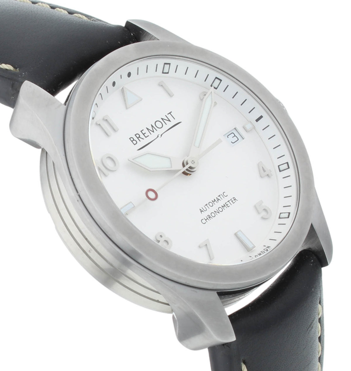Bremont Solo 37 Stainless Steel White Dial Automatic Mens Watch SOLO37-SI-R-S