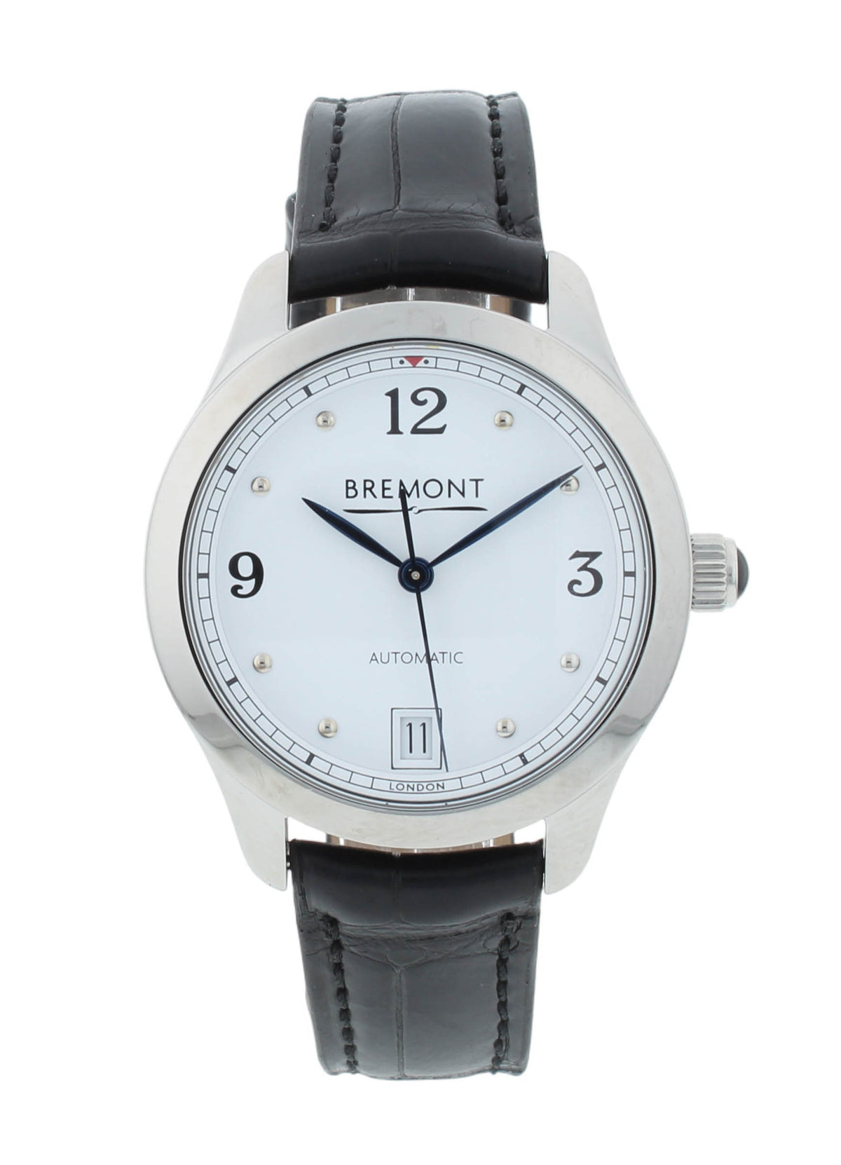 Bremont Solo 34mm Automatic Black Strap White Dial Ladies Watch SOLO34-AJ-WH-R-S