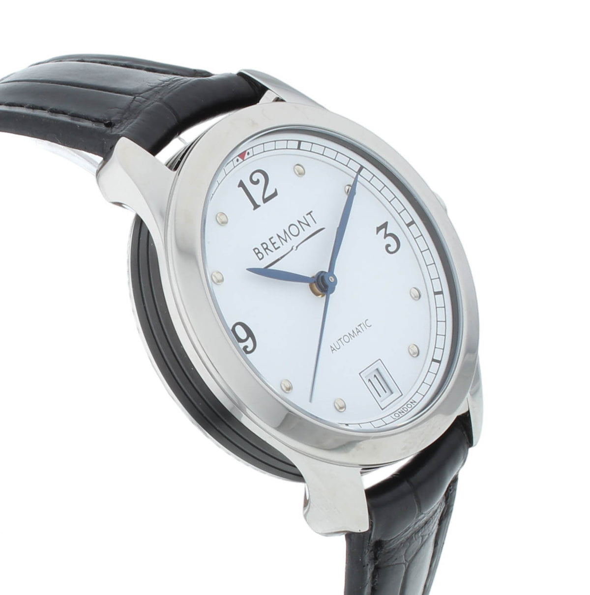 Bremont Solo 34mm Automatic Black Strap White Dial Ladies Watch SOLO34-AJ-WH-R-S