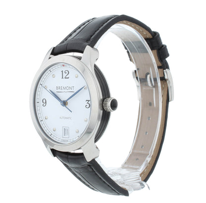 Bremont Solo 34mm Automatic Black Strap White Dial Ladies Watch SOLO34-AJ-WH-R-S
