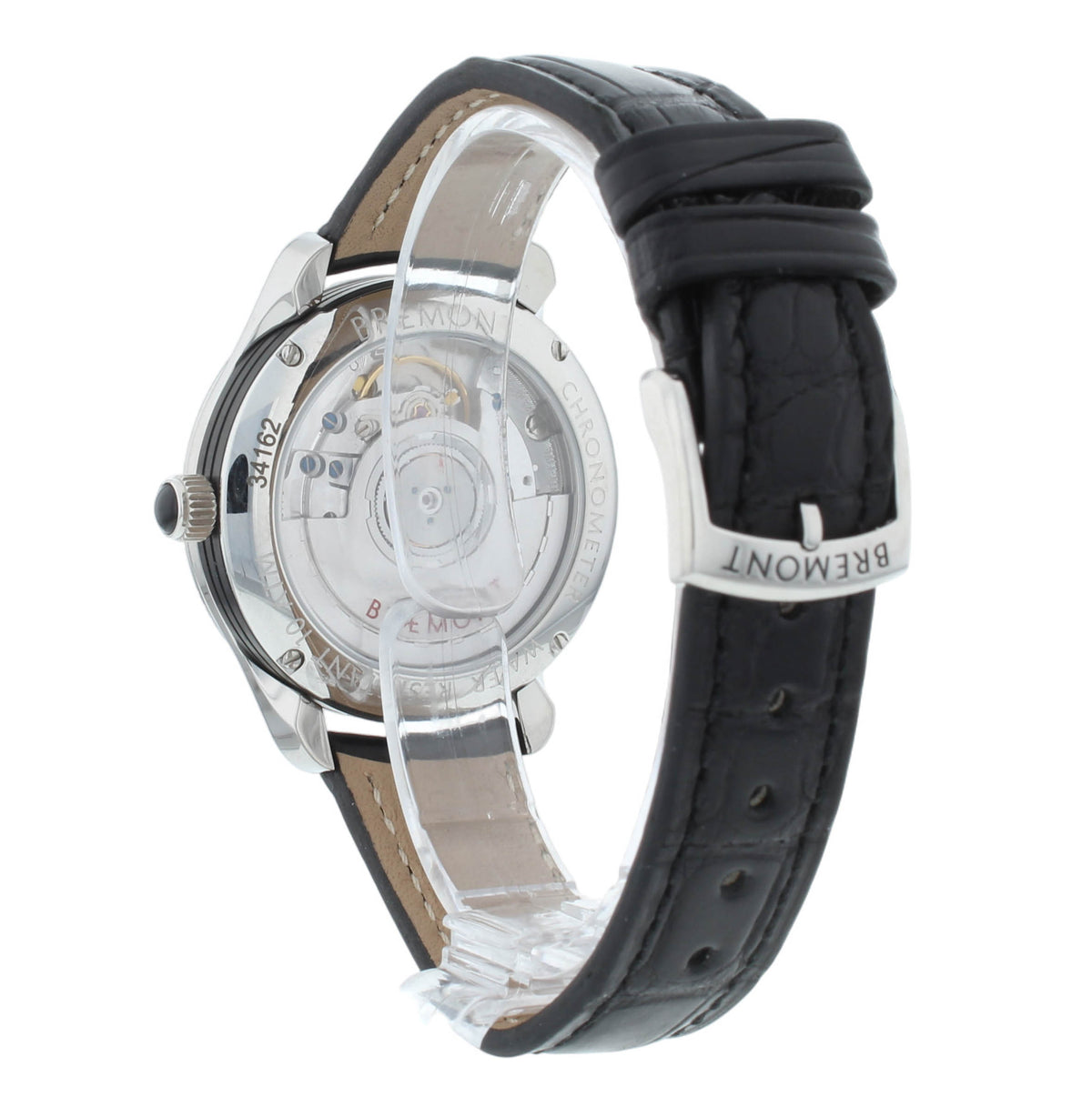 Bremont Solo 34mm Automatic Black Strap White Dial Ladies Watch SOLO34-AJ-WH-R-S