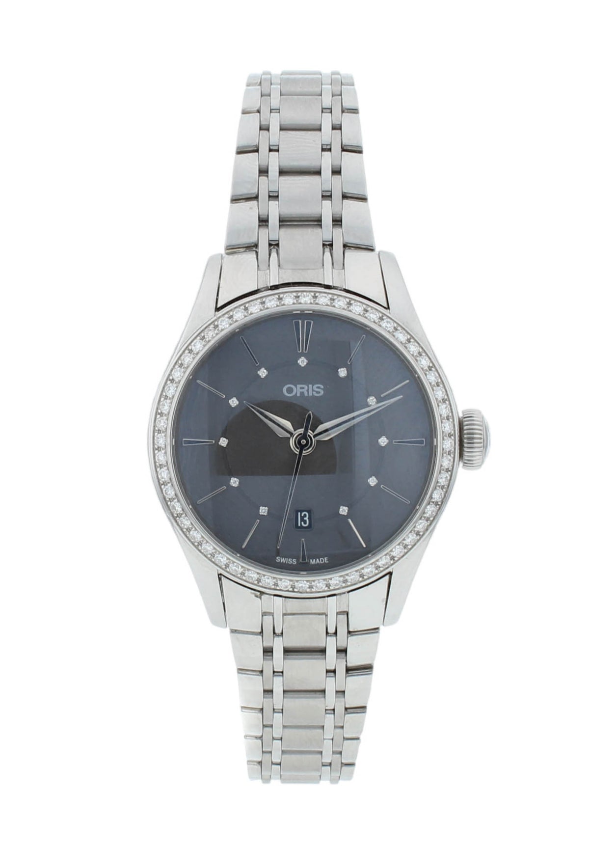 Oris Artelier Date 28mm Automatic Diamond Bezel Ladies Watch 01 561 7722 4953