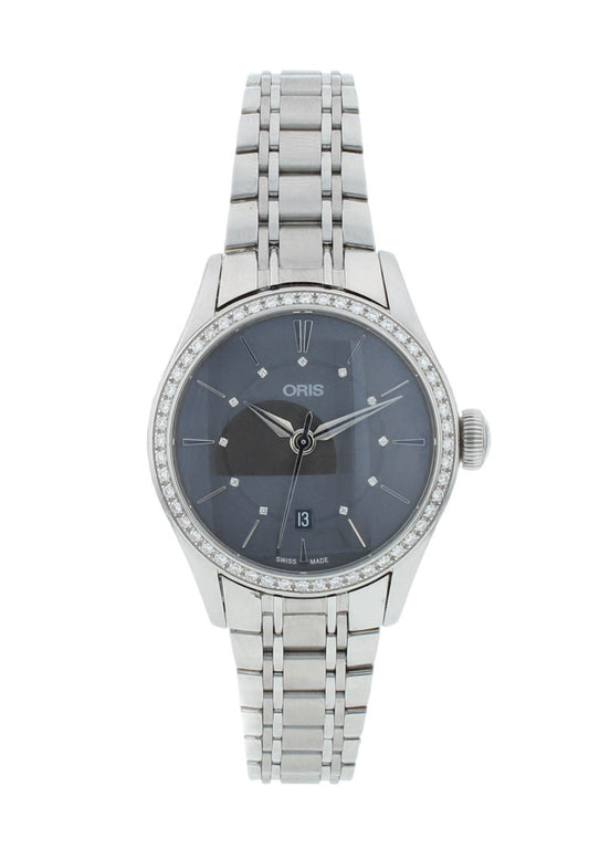 Oris Artelier Date 28mm Automatic Diamond Bezel Ladies Watch 01 561 7722 4953
