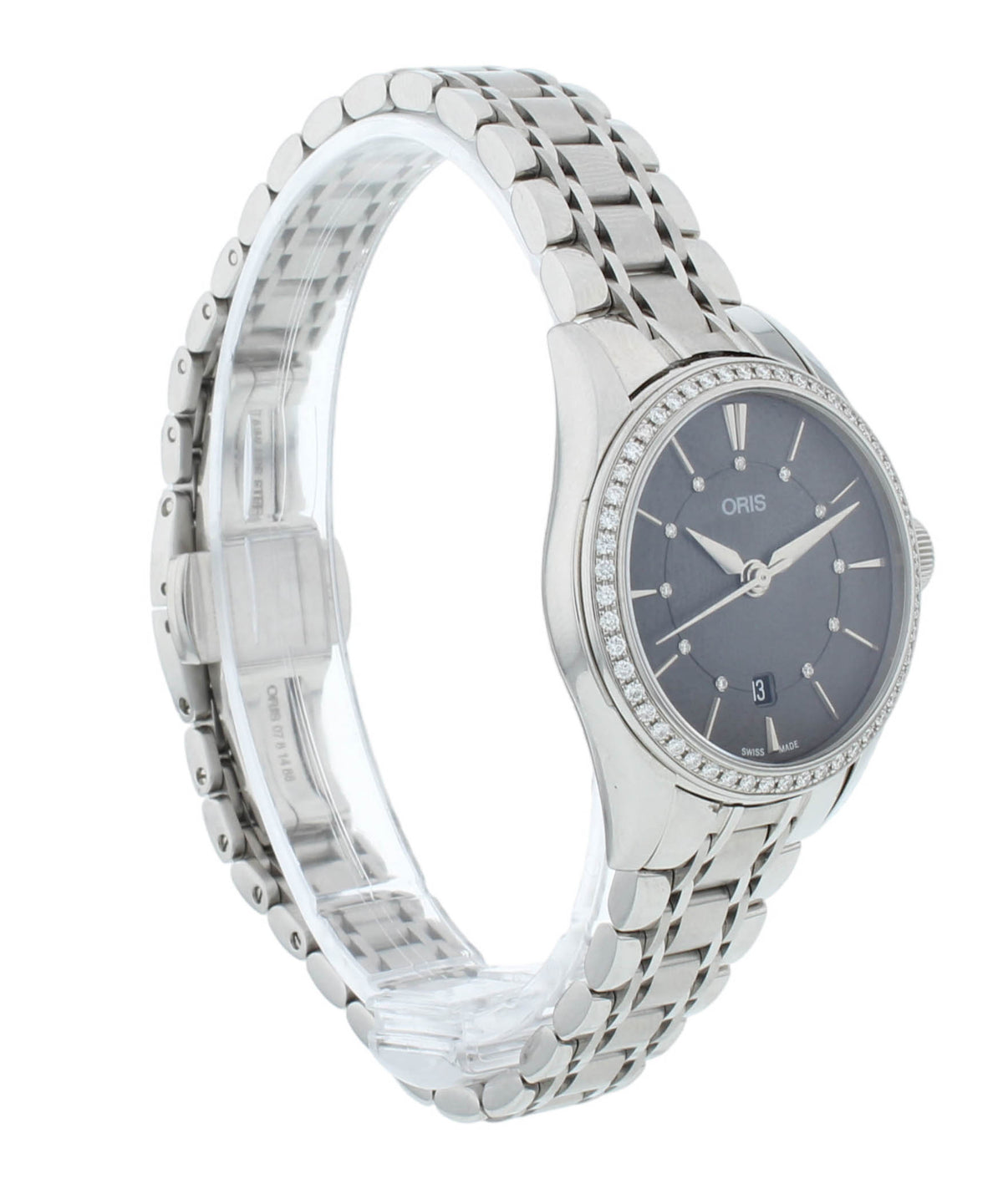 Oris Artelier Date 28mm Automatic Diamond Bezel Ladies Watch 01 561 7722 4953
