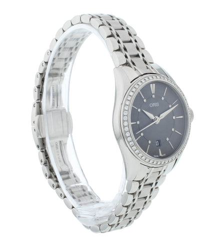 Oris Artelier Date 28mm Automatic Diamond Bezel Ladies Watch 01 561 7722 4953