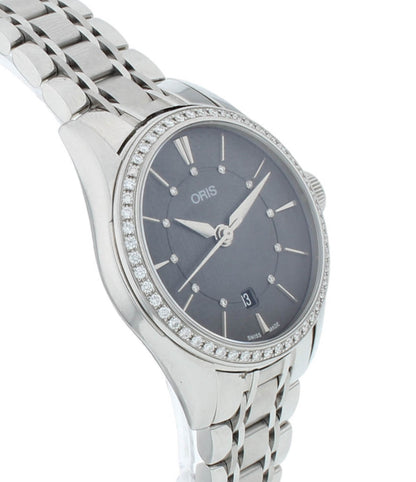 Oris Artelier Date 28mm Automatic Diamond Bezel Ladies Watch 01 561 7722 4953