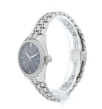 Oris Artelier Date 28mm Automatic Diamond Bezel Ladies Watch 01 561 7722 4953