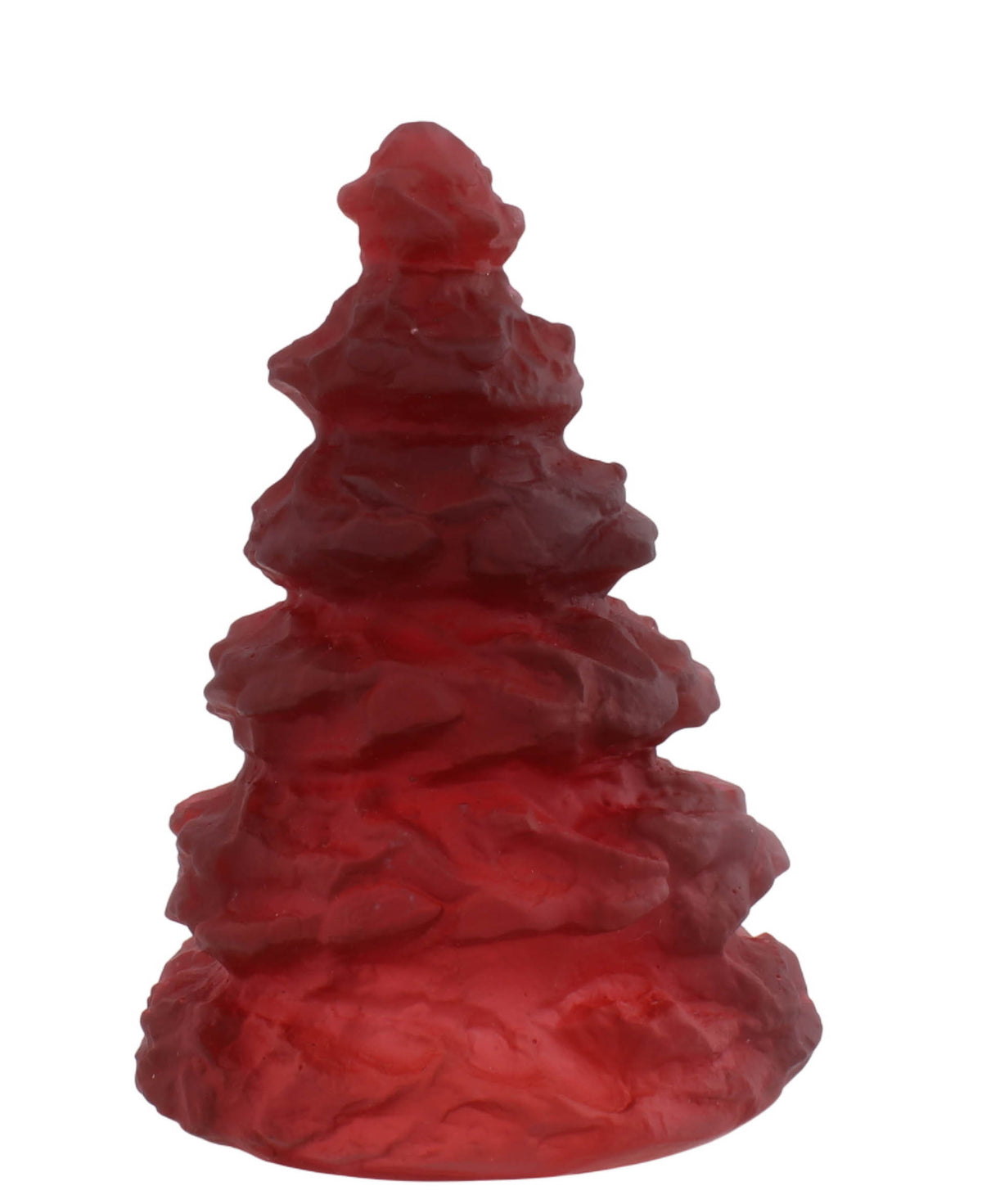 Daum France Red Crystal Christmas Tree Sculpture Art Glass New In Box 05455-1