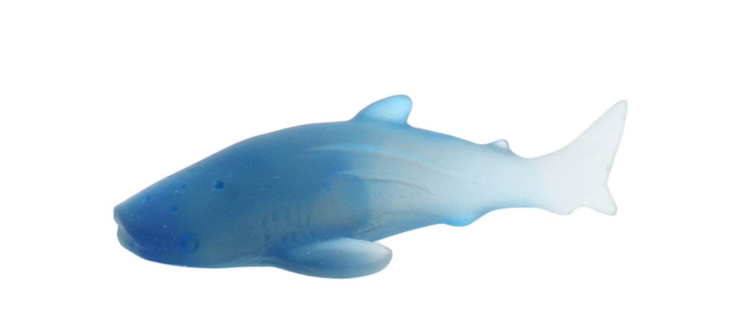 Daum France Gray Blue Crystal Shark Figurine New With Original Box 05466