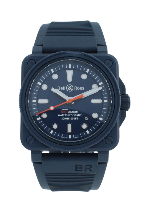 Bell & Ross BR-03 42mm Automatic Blue Dial Men's Watch BR0392-D-TR-CE/SRB
