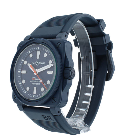Bell & Ross BR-03 42mm Automatic Blue Dial Men's Watch BR0392-D-TR-CE/SRB