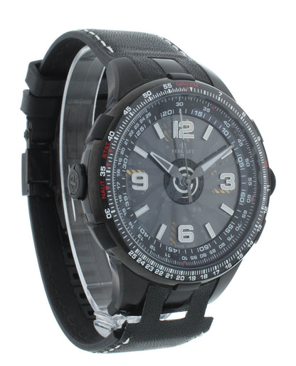 Pre-Owned Perrelet Turbine Pilot Black Dial 48mm Automatic Men’s Watch A1086/1A