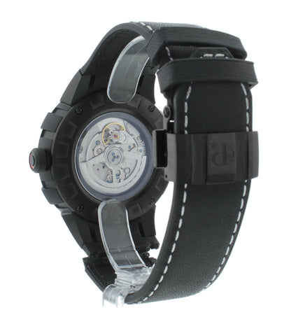 Pre-Owned Perrelet Turbine Pilot Black Dial 48mm Automatic Men’s Watch A1086/1A