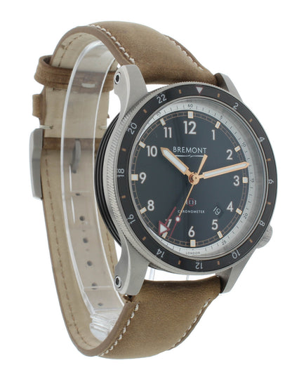 Bremont ionBird 43mm Auto Black Dial Titanium Men's Watch IONBIRDMODEL12020-R-S