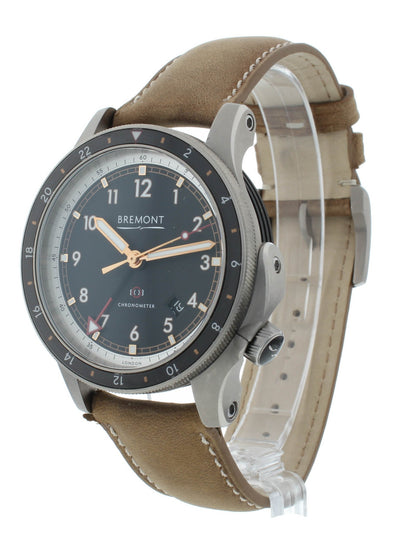 Bremont ionBird 43mm Auto Black Dial Titanium Men's Watch IONBIRDMODEL12020-R-S