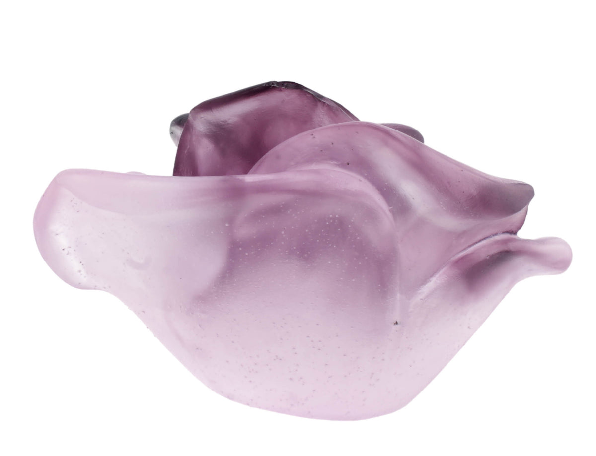 Daum France Rose Passion Pink Crystal Flower Sculpture New In Box 05290-5
