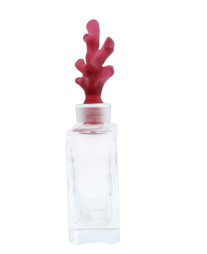 Daum France Red Crystal Perfume Bottle Art Glass New in Box 05459/C
