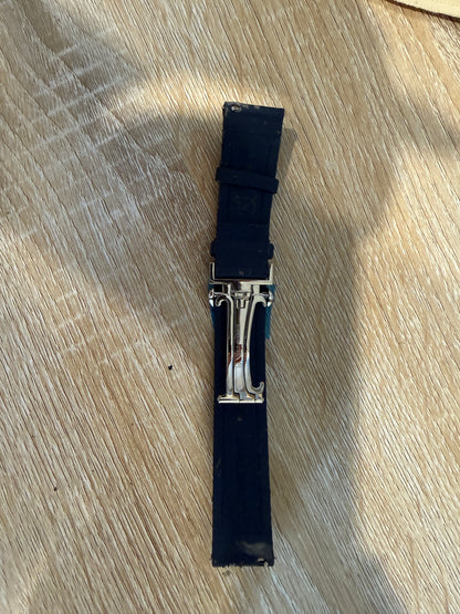 Pre-Owned Original Jacob & Co. Polyurethane 20mm Blue Strap With Steel Buckle