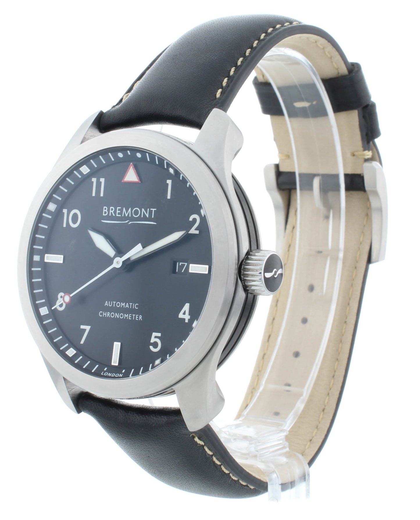 Pre-Owned Bremont Solo 43 Black Dial 43mm Automatic Men’s Watch SOLO43-WH-R-S