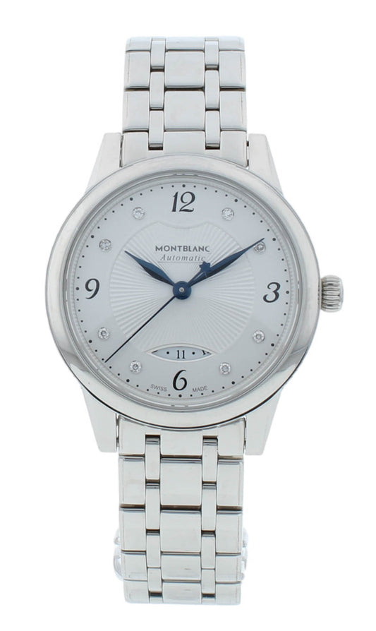 Montblanc Boheme Date Automatic Silver Diamond Dial 30mm Ladies Watch 111056