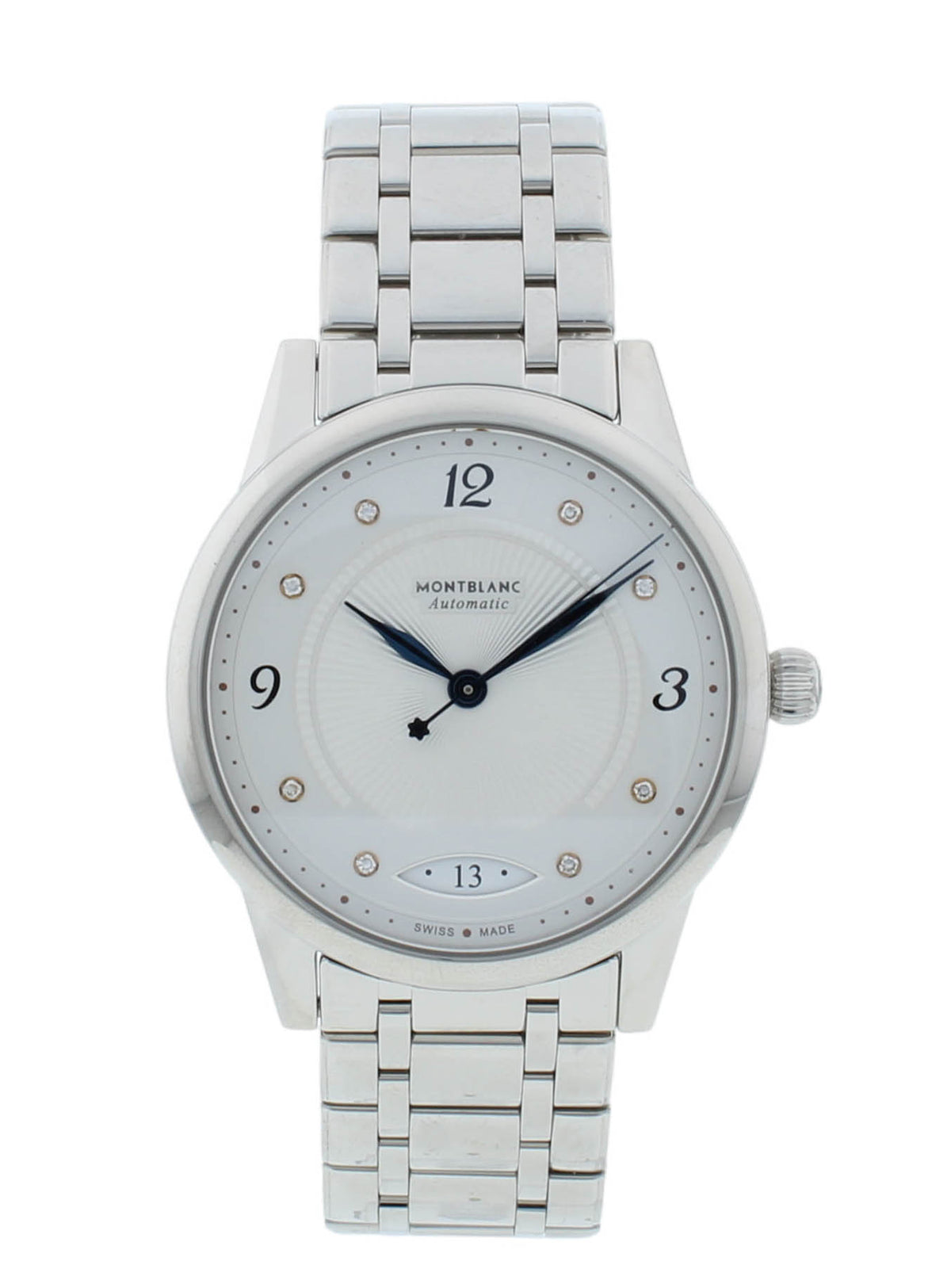 Montblanc Boheme 34mm Automatic Silver Diamond Dial Ladies Watch 114733