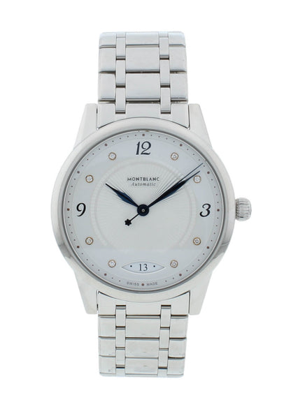 Montblanc Boheme 34mm Automatic Silver Diamond Dial Ladies Watch 114733