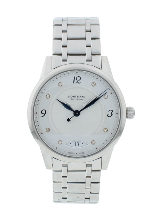 Montblanc Boheme 34mm Automatic Silver Diamond Dial Ladies Watch 114733