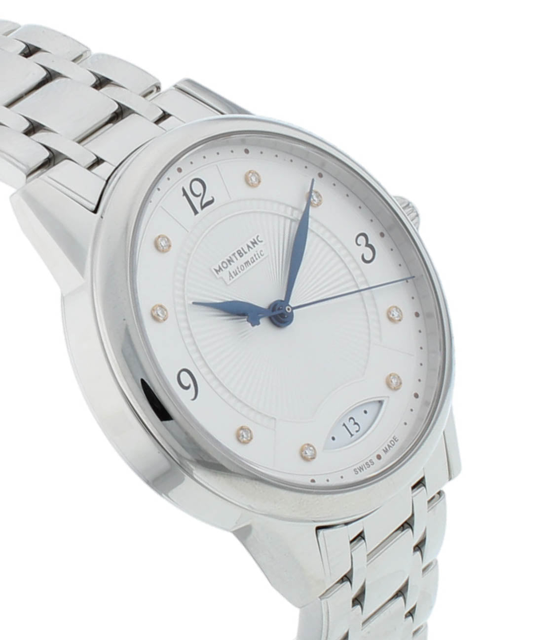 Montblanc Boheme 34mm Automatic Silver Diamond Dial Ladies Watch 114733