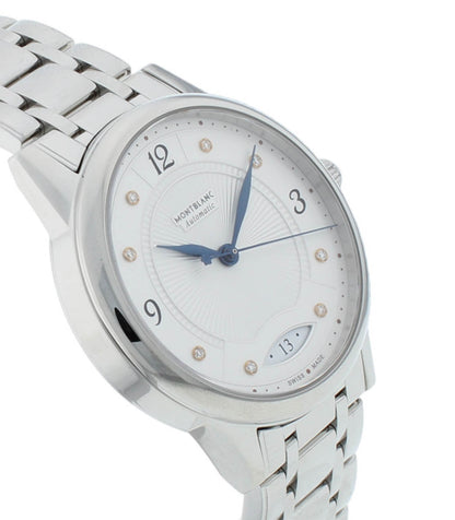 Montblanc Boheme 34mm Automatic Silver Diamond Dial Ladies Watch 114733