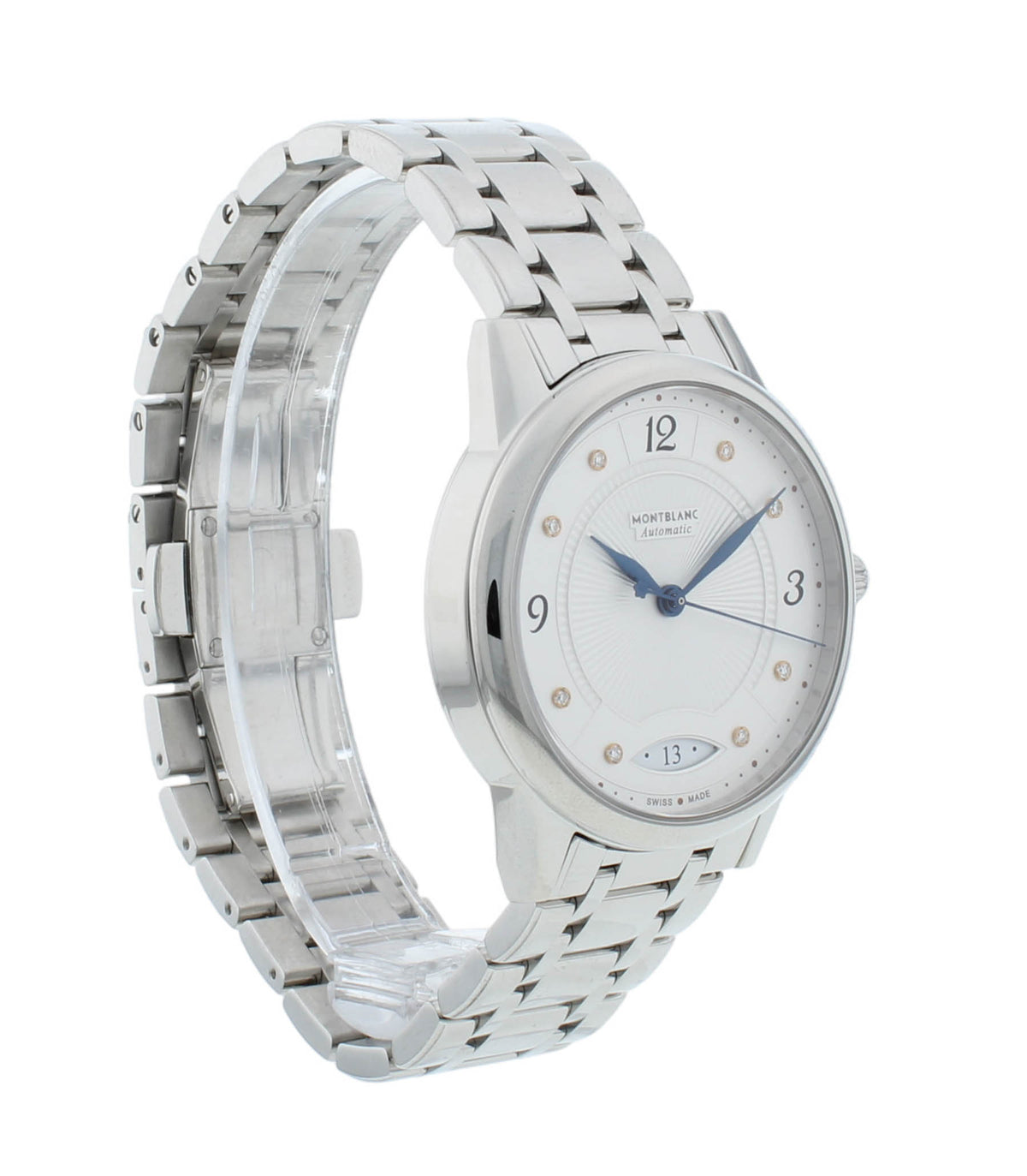 Montblanc Boheme 34mm Automatic Silver Diamond Dial Ladies Watch 114733