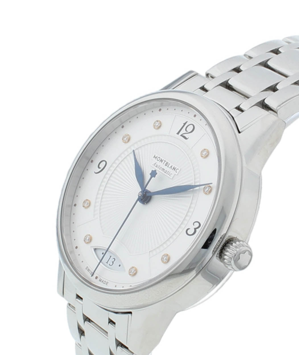 Montblanc Boheme 34mm Automatic Silver Diamond Dial Ladies Watch 114733