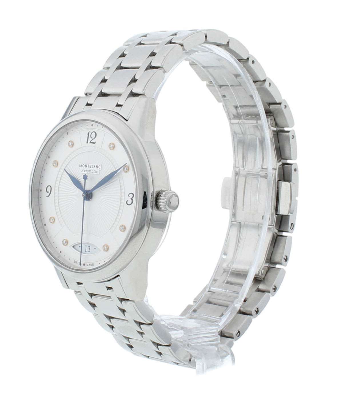 Montblanc Boheme 34mm Automatic Silver Diamond Dial Ladies Watch 114733