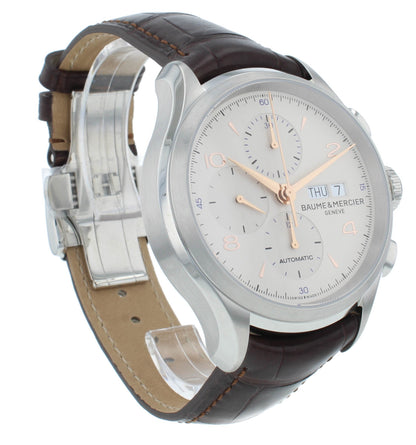 Baume & Mercier Clifton 43mm Chrono Silver Dial Automatic Men's Watch M0A10129