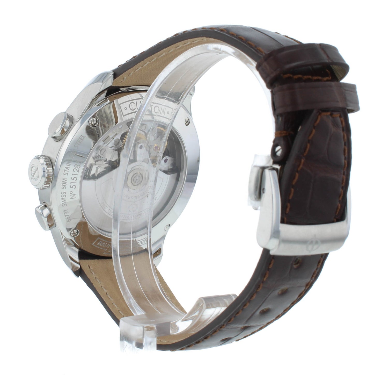 Baume & Mercier Clifton 43mm Chrono Silver Dial Automatic Men's Watch M0A10129