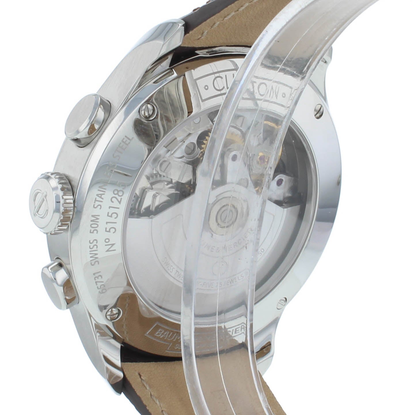 Baume & Mercier Clifton 43mm Chrono Silver Dial Automatic Men's Watch M0A10129