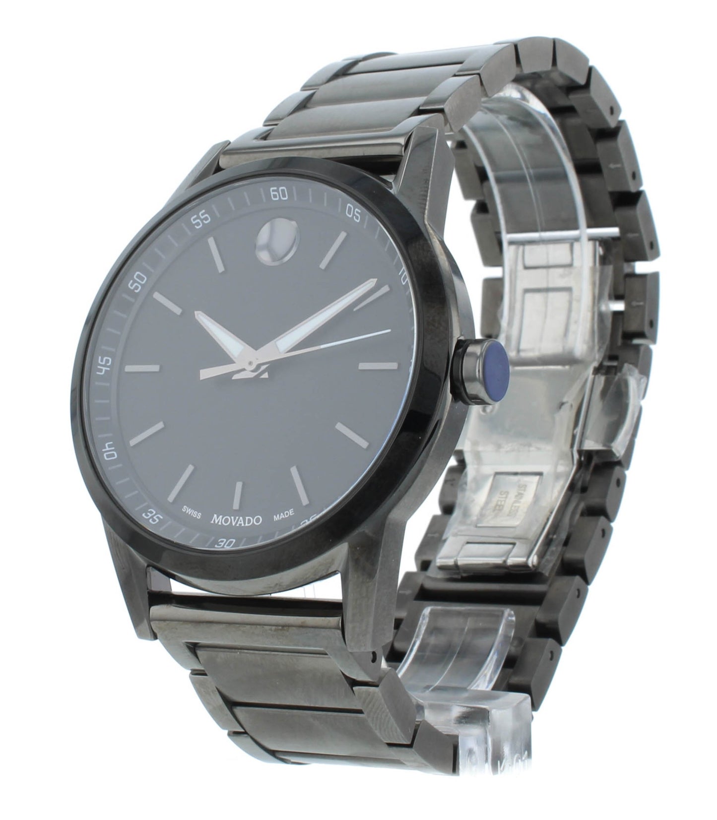 Movado Museum Sport 42mm Black Dial Stainless Steel Quartz Men's Watch 607226