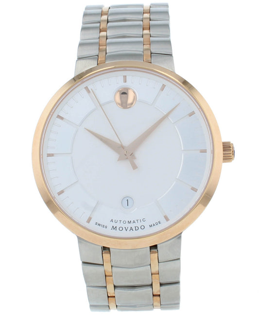 Movado 1881 Auto Two-Tone Silver Dial Stainless Steel 39.5mm Men's Watch 607063
