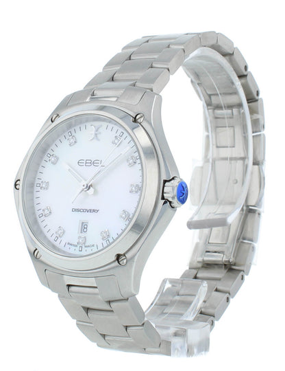 Ebel Discovery White MOP Diamond  Dial 33mm Quartz Ladies Watch 1216394